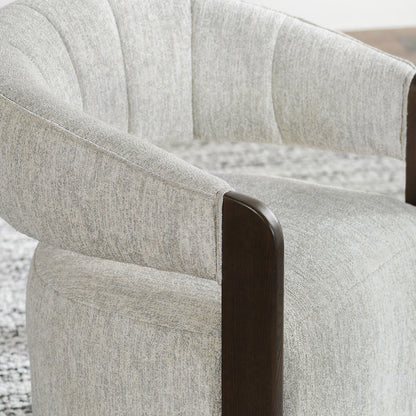 Glacier Gray 100% Polyester Accent Chair James Swivel Chair Collection