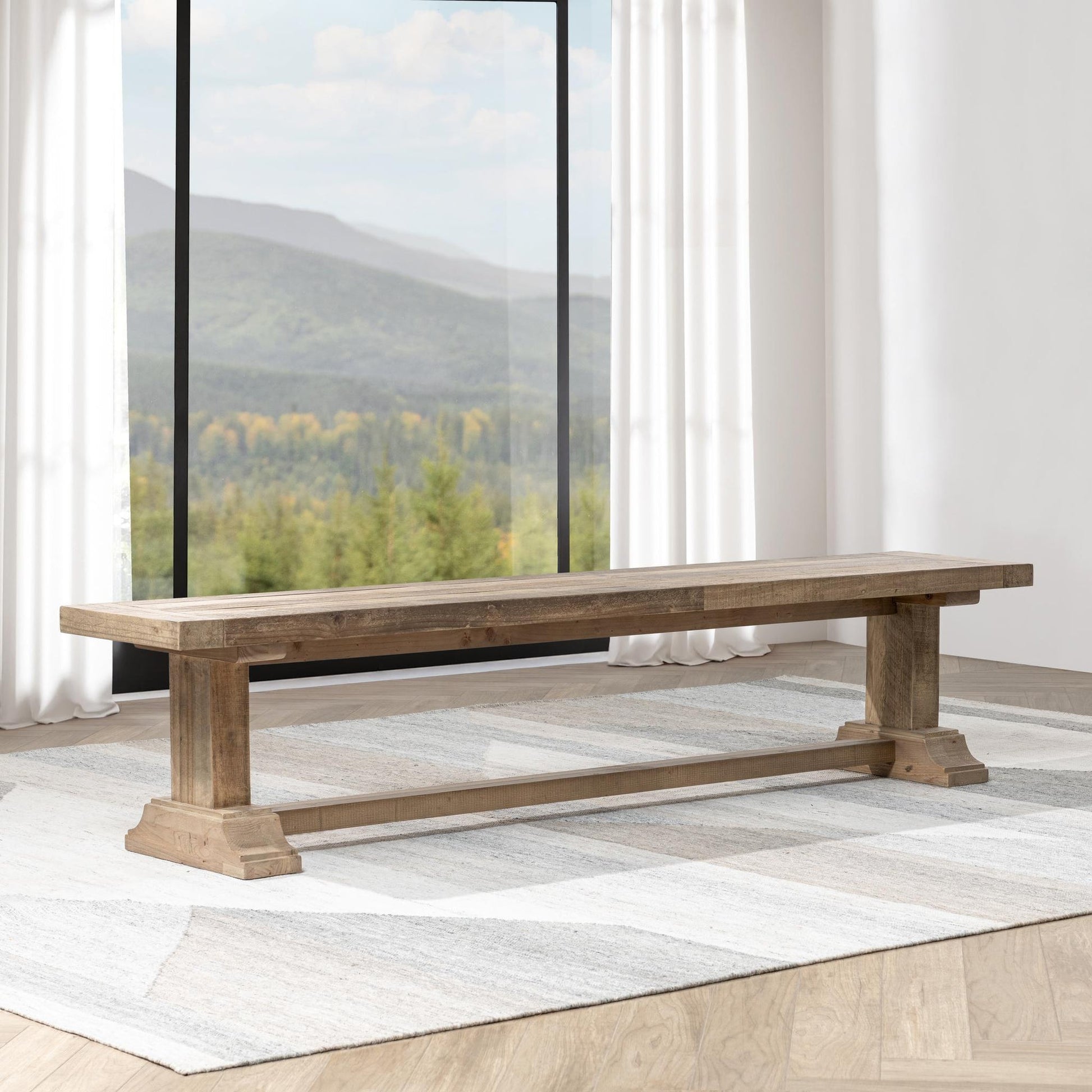 Natural Pine Reclaimed Pine Dining Benche Dita Dining Bench Collection
