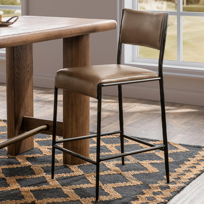 Sand Top Grain Leather Bar & Counter Stool Kayne Counter Stool Collection