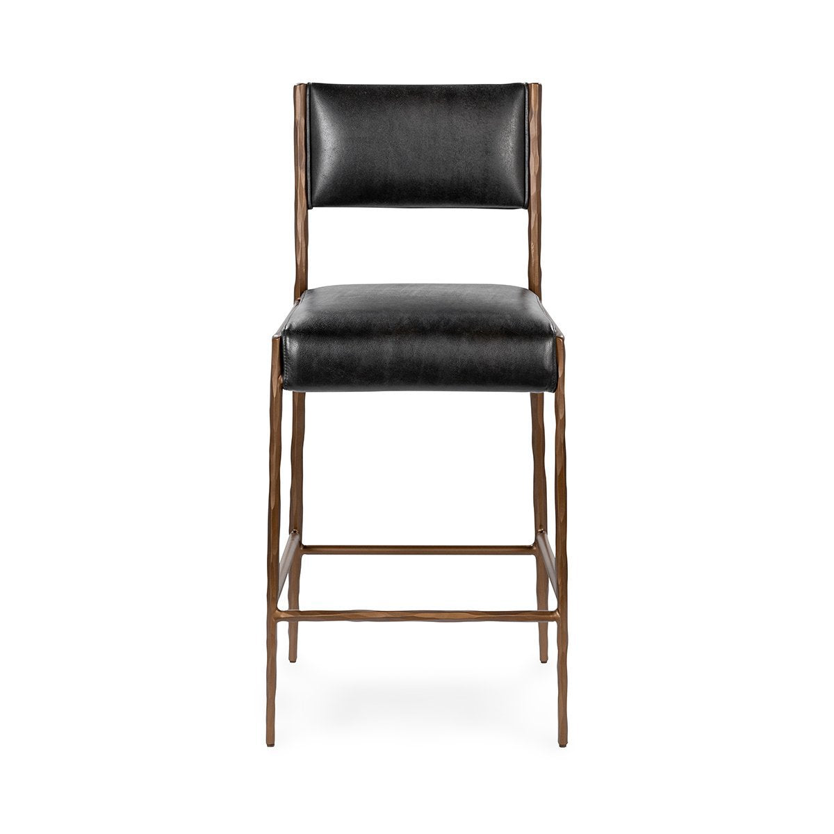 Black Top Grain Leather Bar & Counter Stool Kayne Counter Stool Collection