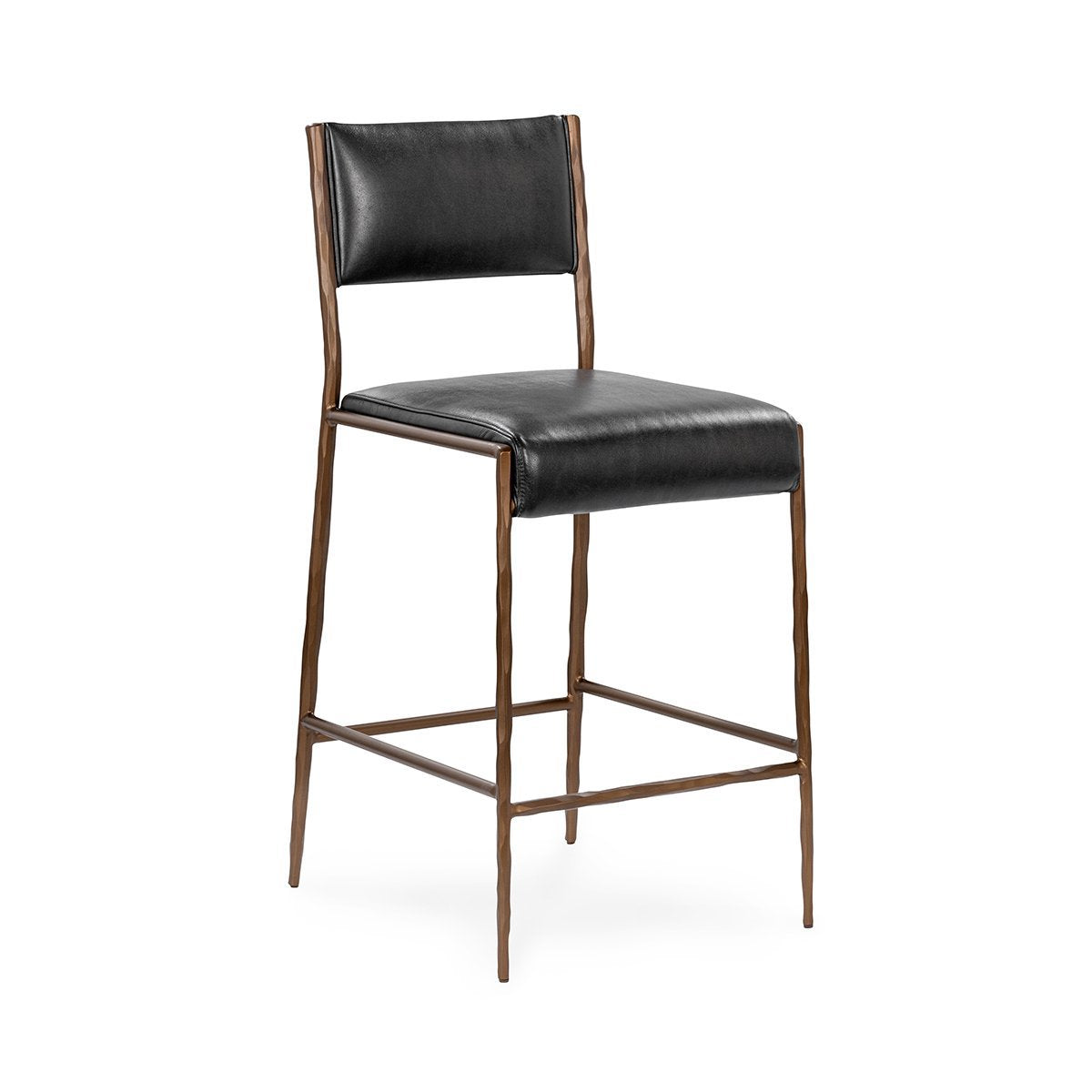 Black Top Grain Leather Bar & Counter Stool Kayne Counter Stool Collection