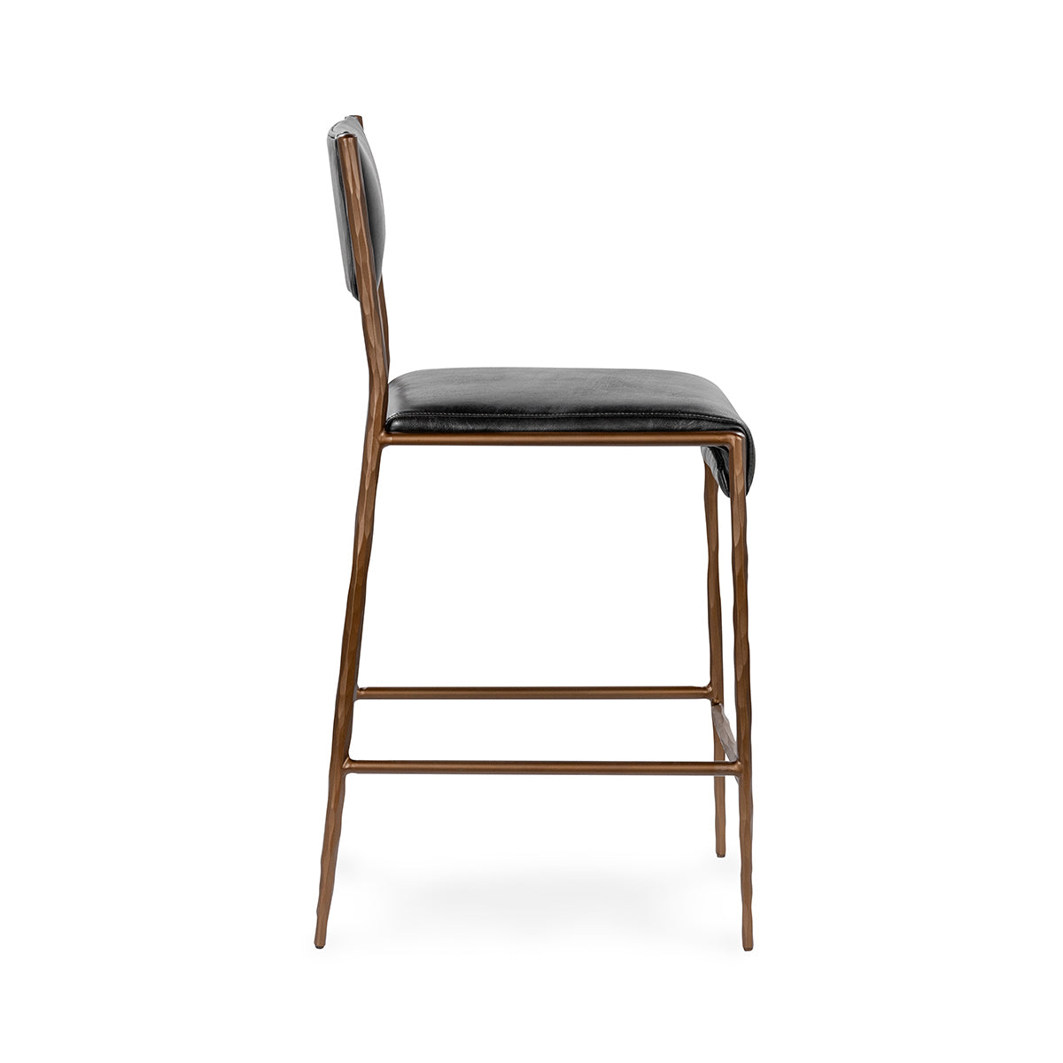 Black Top Grain Leather Bar & Counter Stool Kayne Counter Stool Collection