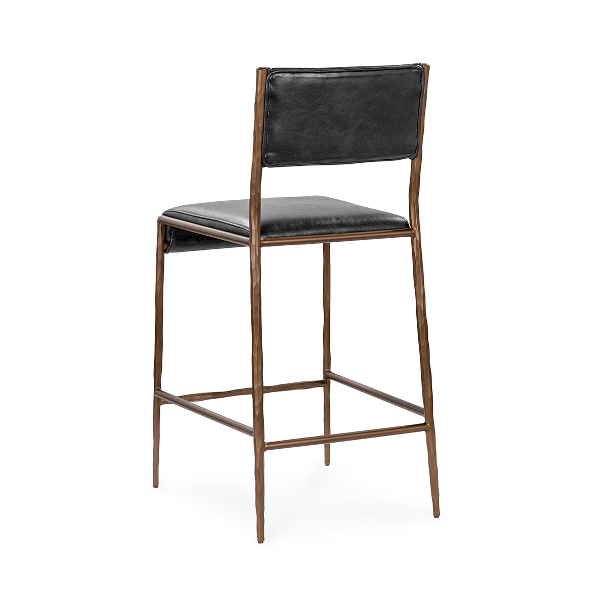 Black Top Grain Leather Bar & Counter Stool Kayne Counter Stool Collection