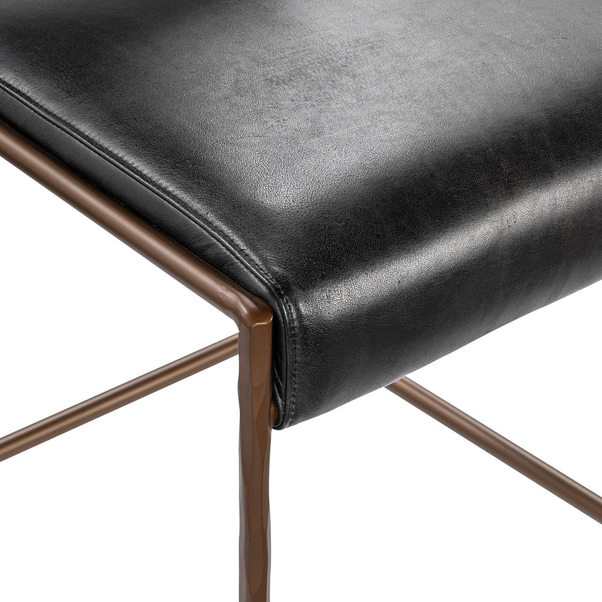 Black Top Grain Leather Bar & Counter Stool Kayne Counter Stool Collection