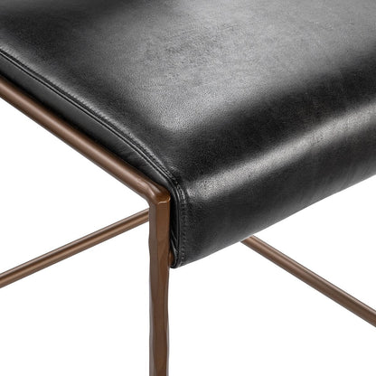Black Top Grain Leather Bar & Counter Stool Kayne Counter Stool Collection