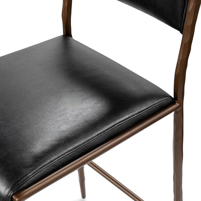 Black Top Grain Leather Bar & Counter Stool Kayne Counter Stool Collection