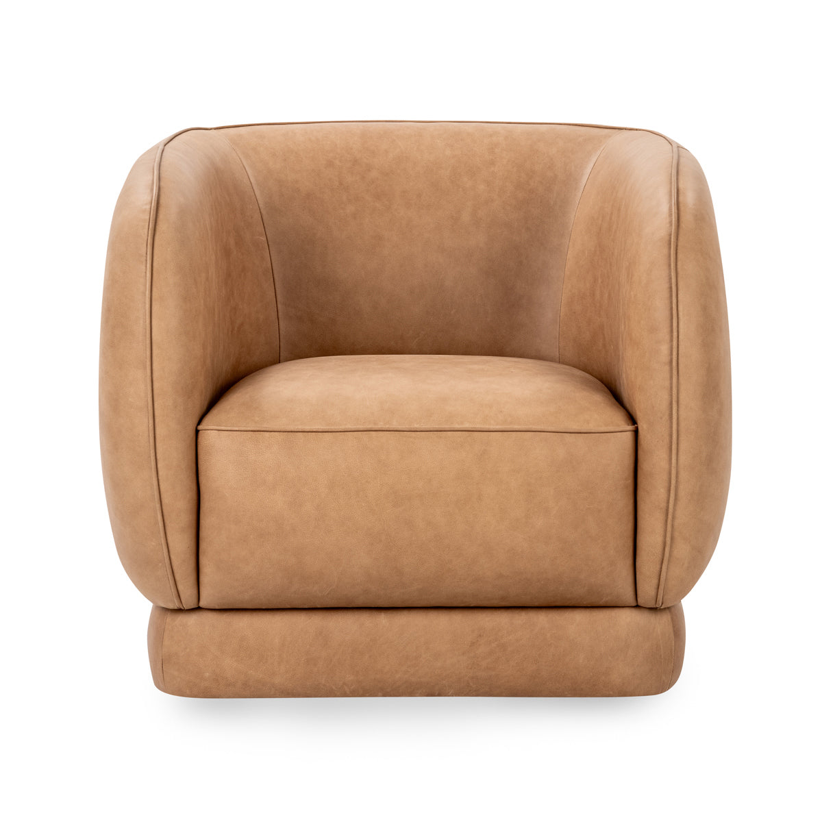 Tan Top Grain Leather Accent Chair Rinner Accent Chair Collection