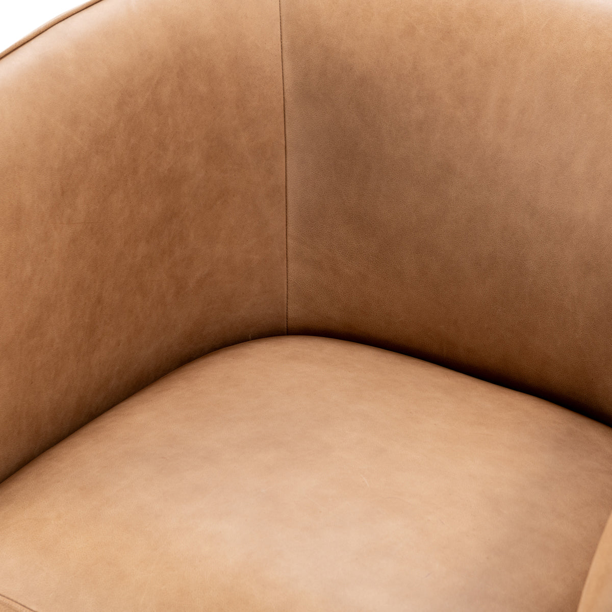 Tan Top Grain Leather Accent Chair Rinner Accent Chair Collection