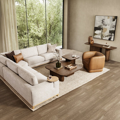 Tan Top Grain Leather Accent Chair Rinner Accent Chair Collection