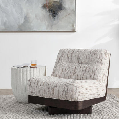 Cocoa Cream 90% Polyester/ 10% Acrylic Accent Chair Crandall Swivel Chair Collection