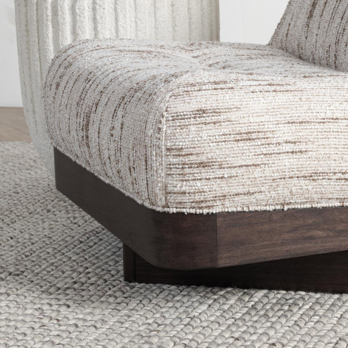 Cocoa Cream 90% Polyester/ 10% Acrylic Accent Chair Crandall Swivel Chair Collection