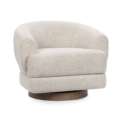 Dusty Beige 100% Polyester Accent Chair Chassia Swivel Chair Collection