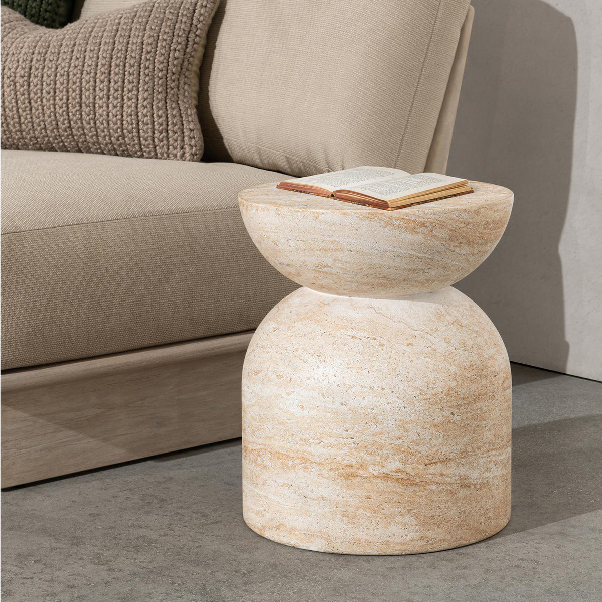 Capri Limestone Outdoor Accent & End Table Ridgewood Outdoor Accent Table Collection