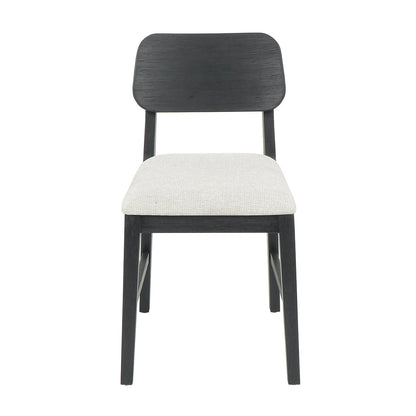 Black Oak Wood Dining Chair Deaven Dining Chair Set of 2 Collection