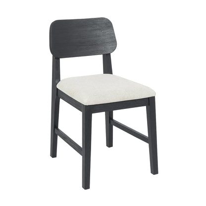 Black Oak Wood Dining Chair Deaven Dining Chair Set of 2 Collection