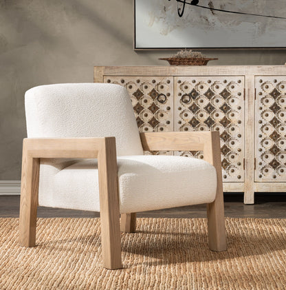 Ivory 80% Polyester 20%Arcylic Accent Chair Aliza Accent Chair Collection