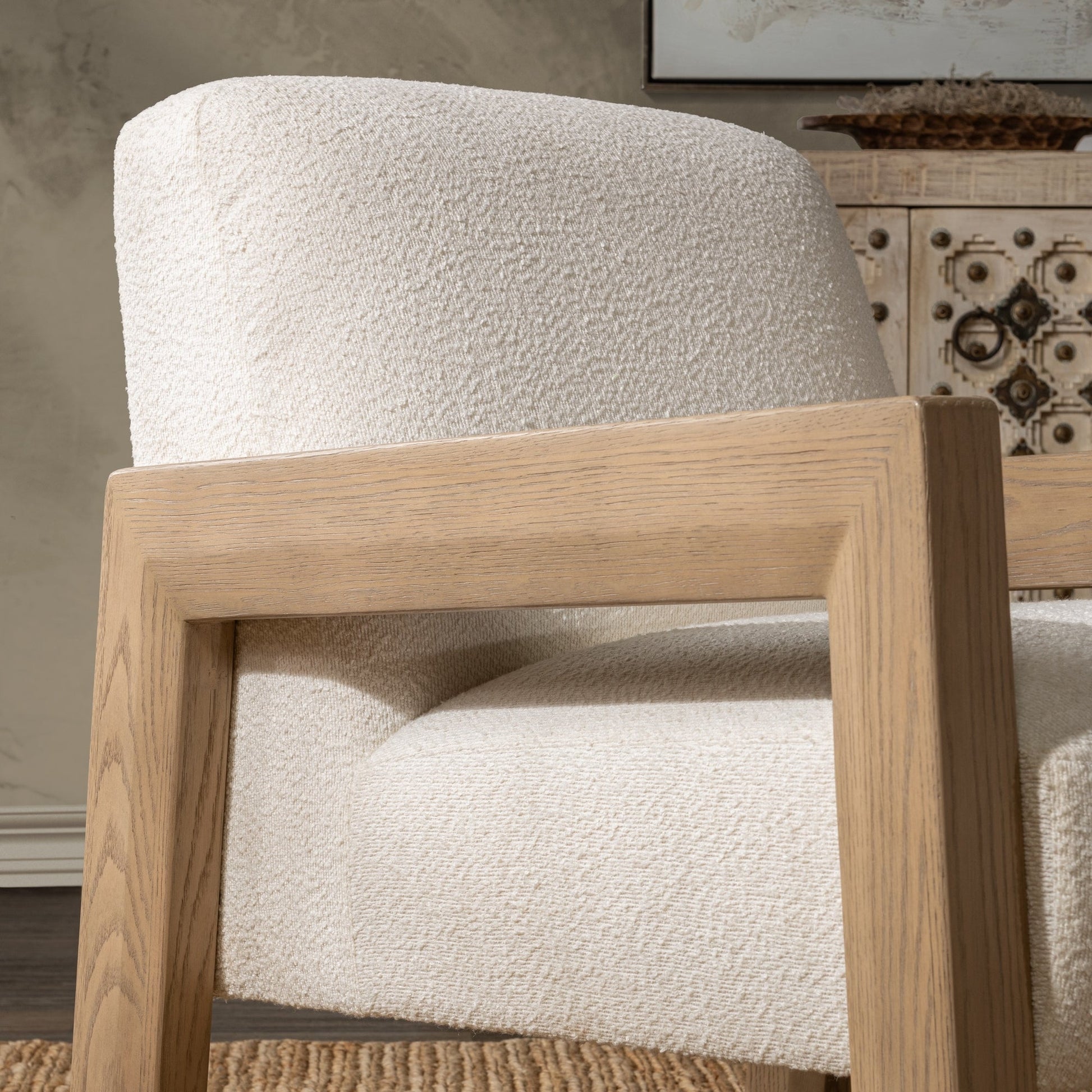 Ivory 80% Polyester 20%Arcylic Accent Chair Aliza Accent Chair Collection