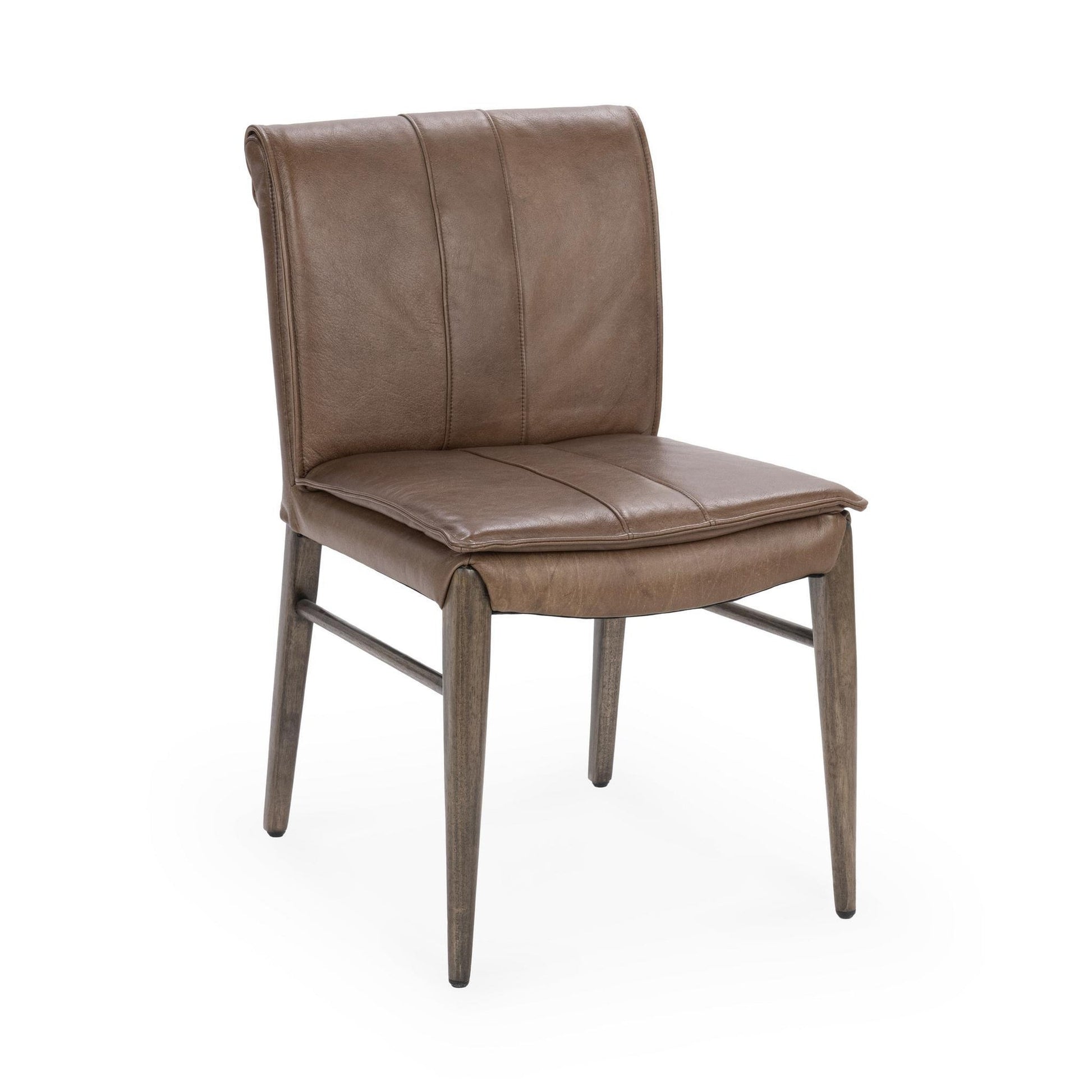 Maple Bown Top Grain Leather Dining Chair Lynden Dining Chair Set of 2 Collection