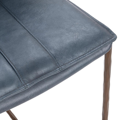 Ocean Blue Top Grain Leather Bar & Counter Stool Mayer Counter Stool Collection