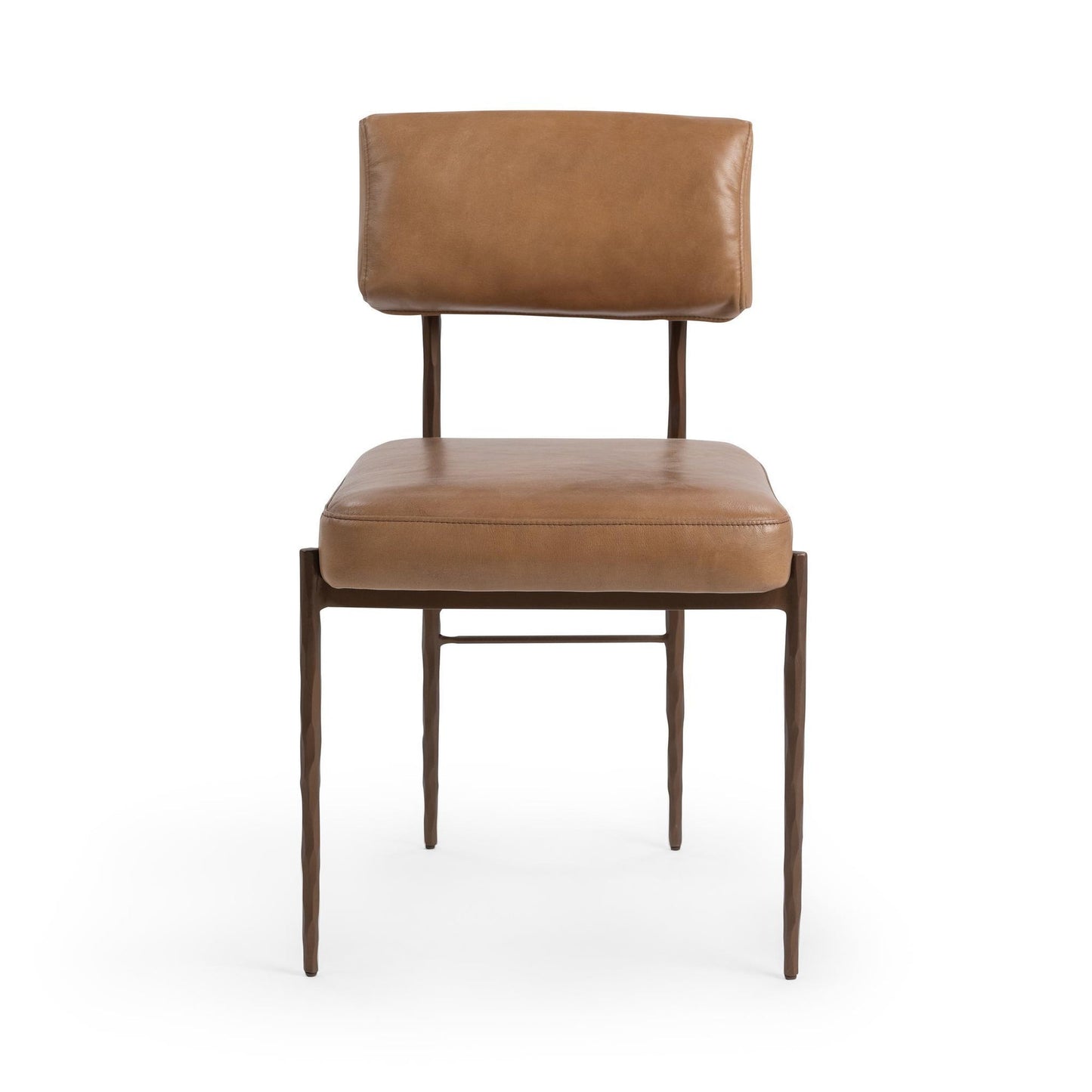 Set of 2 Top Grain Leather Dining Chair Kester Dining Chair Tan Collection