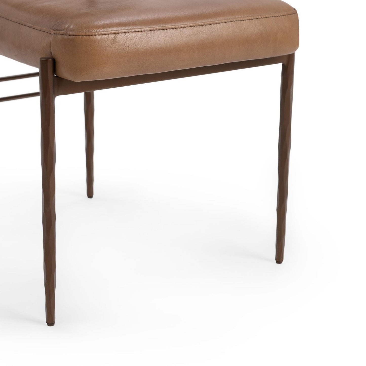 Set of 2 Top Grain Leather Dining Chair Kester Dining Chair Tan Collection