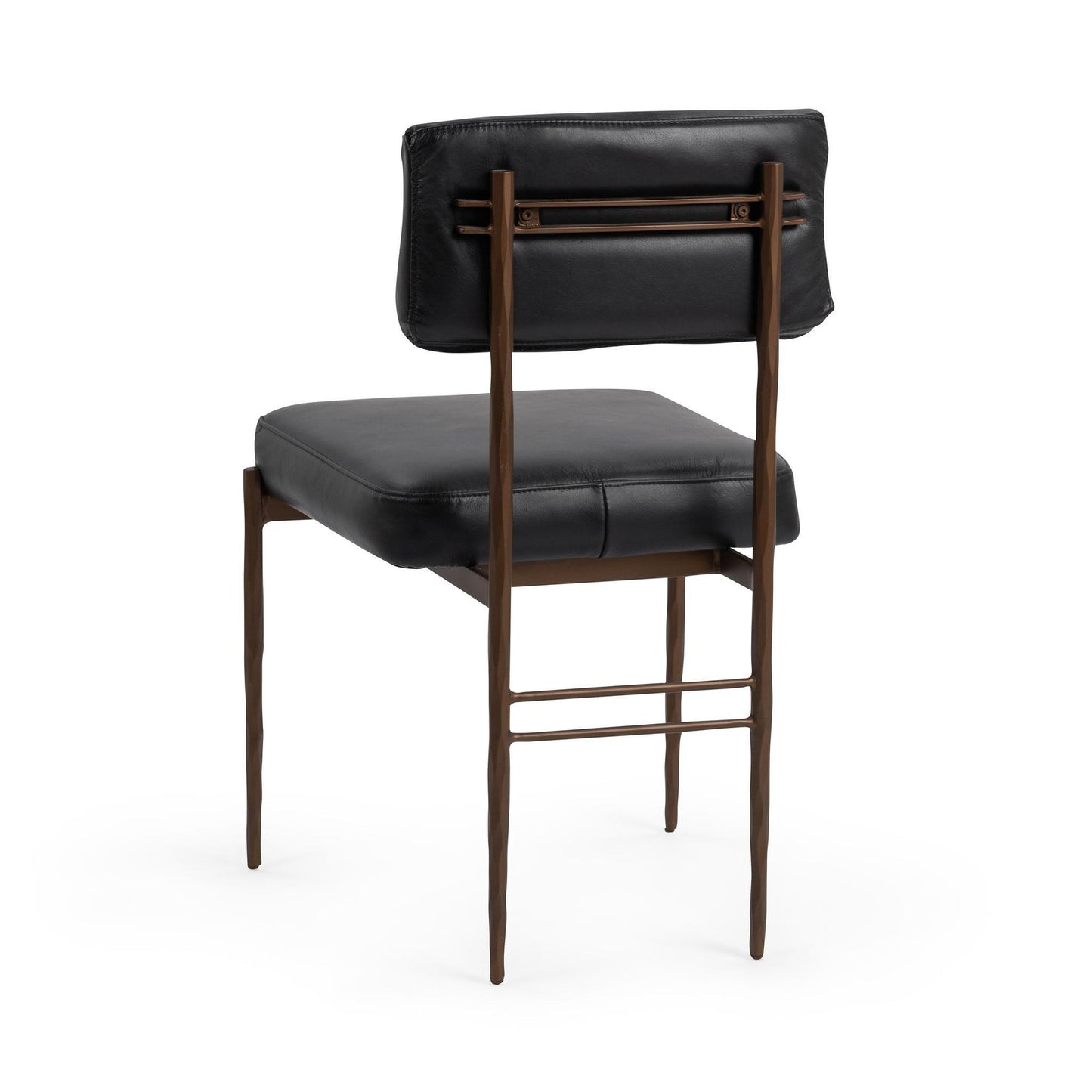 Top Grain Leather Dining Chair Kester Dining Chair Jet Black-Set of 2 Collection