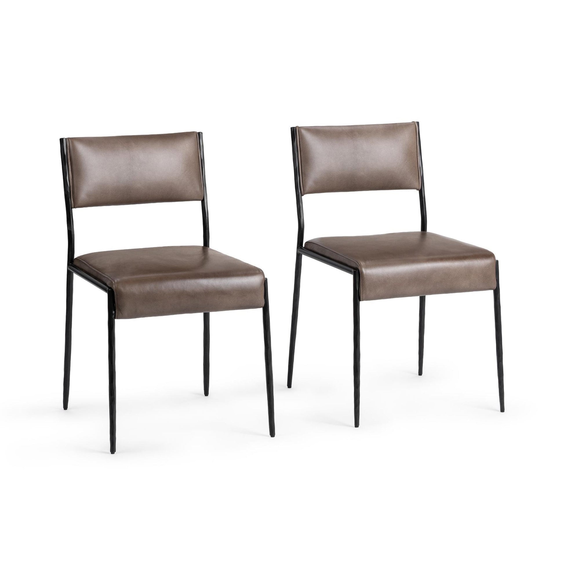 Sand Top Grain Leather Dining Chair Kayne Dining Chair Set of 2 Collection