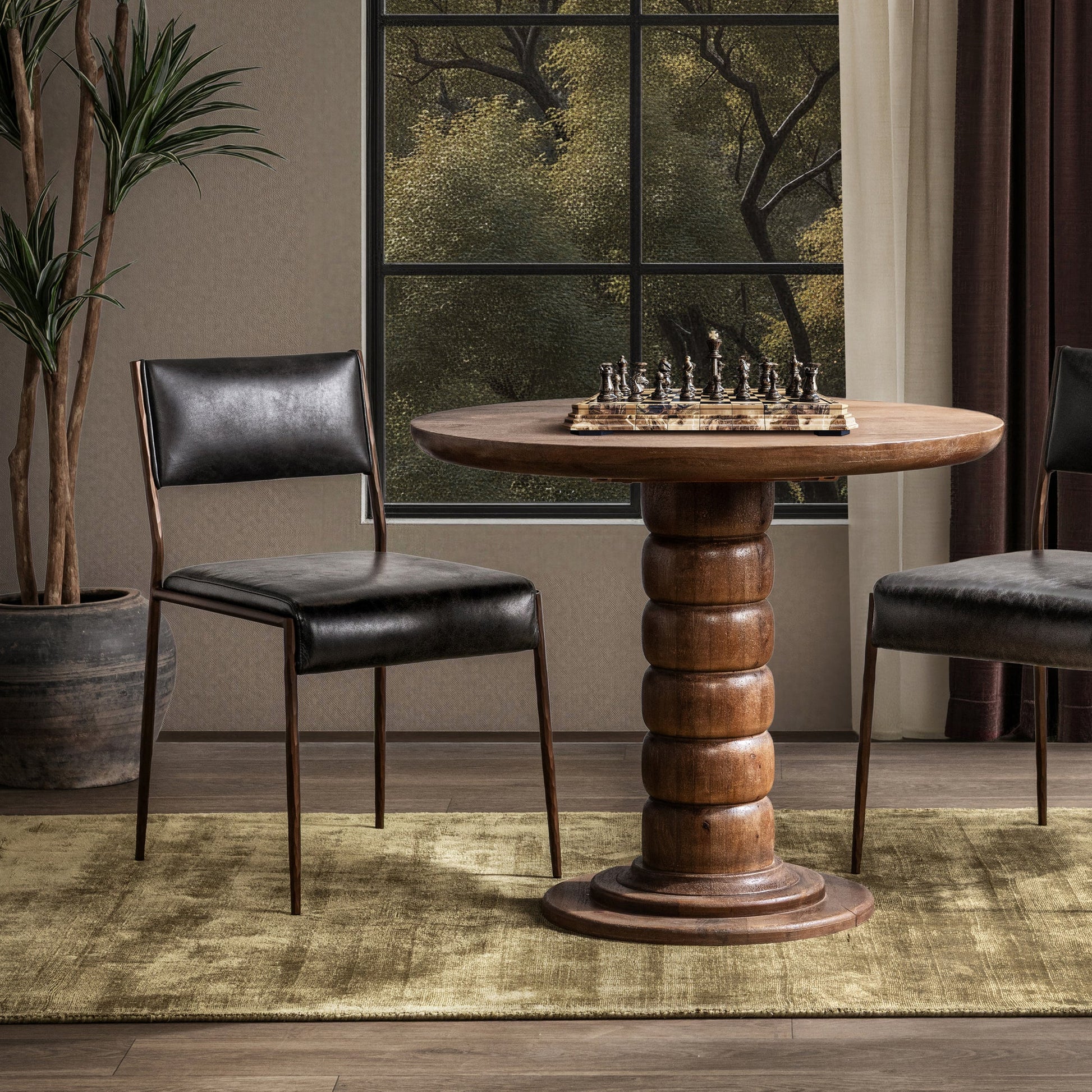 Kayne Dining Chair Set of 2 Jet Black