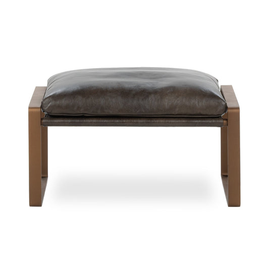 Truffle Brown Top Grain Leather Ottomans & Stool Morgan Stool Collection