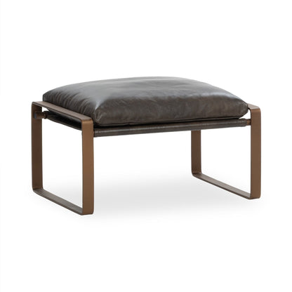 Truffle Brown Top Grain Leather Ottomans & Stool Morgan Stool Collection