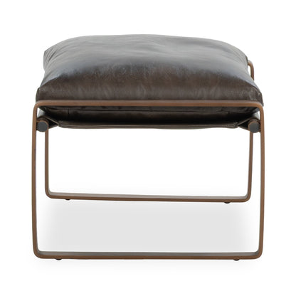 Truffle Brown Top Grain Leather Ottomans & Stool Morgan Stool Collection