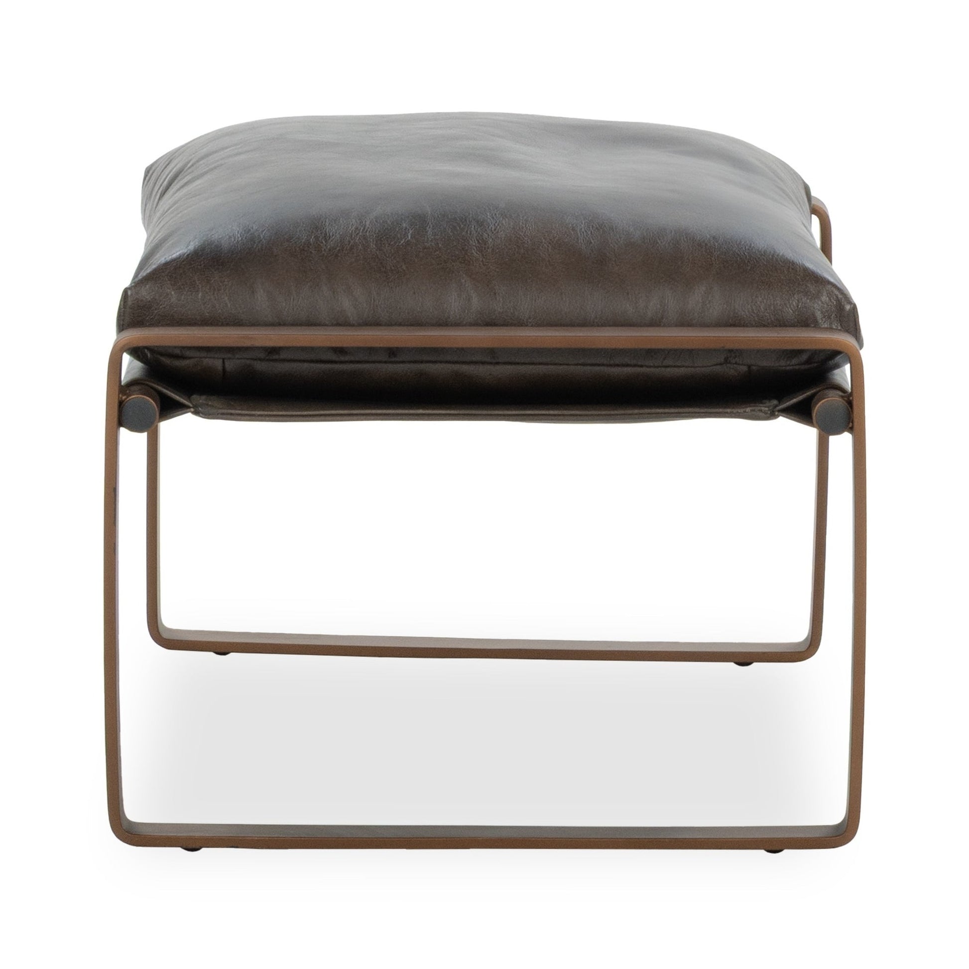 Truffle Brown Top Grain Leather Ottomans & Stool Morgan Stool Collection