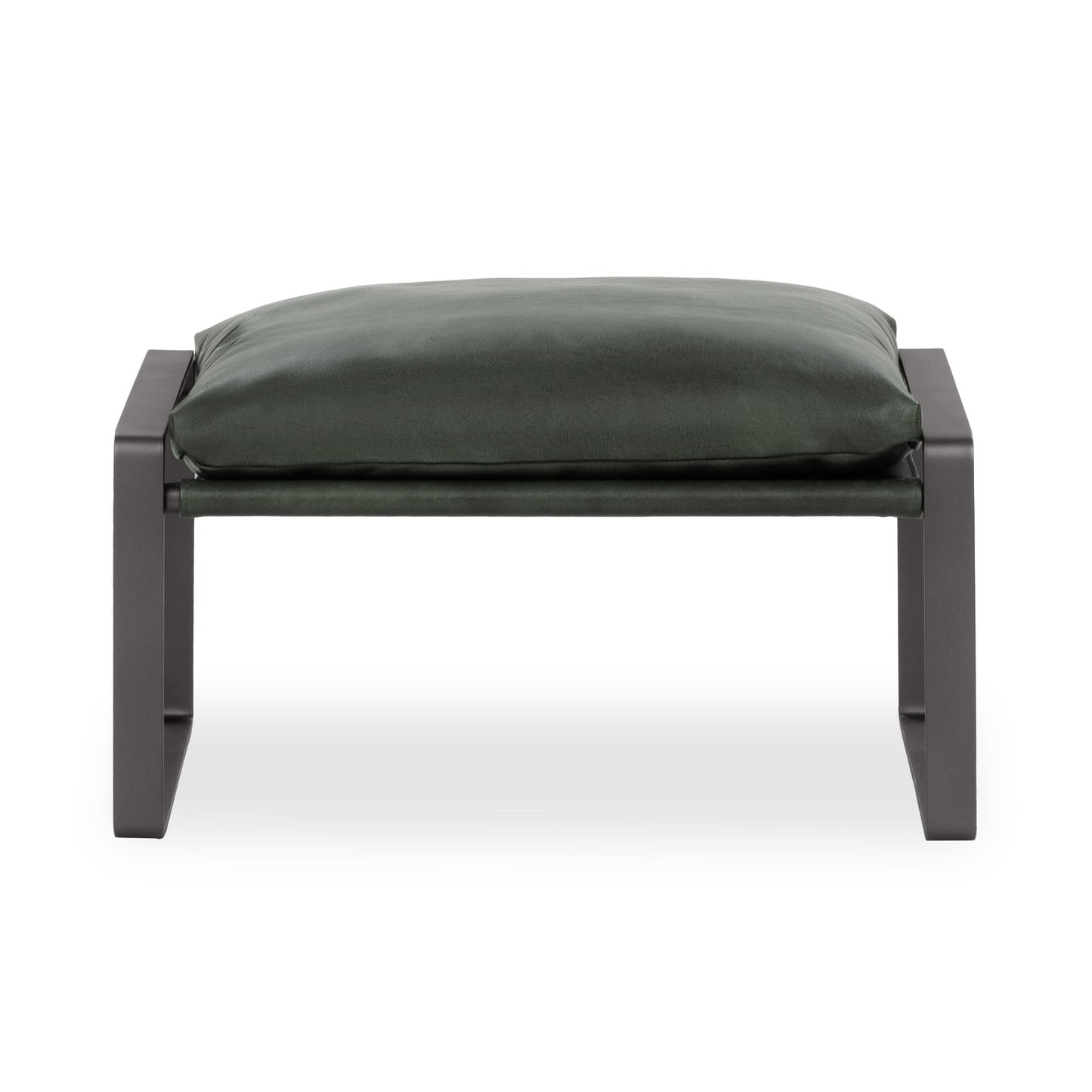 Forest Green Top Grain Leather Ottomans & Stool Morgan Stool Collection
