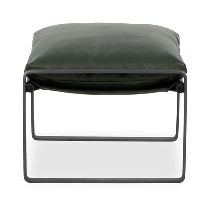 Forest Green Top Grain Leather Ottomans & Stool Morgan Stool Collection