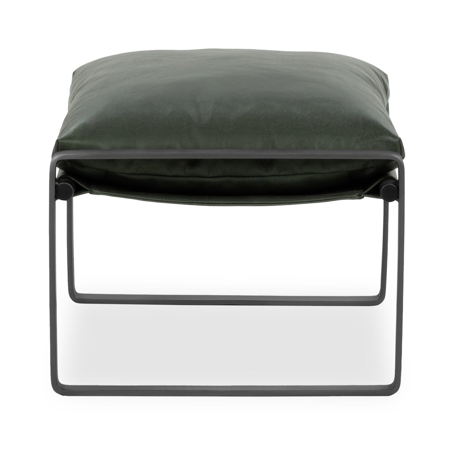 Forest Green Top Grain Leather Ottomans & Stool Morgan Stool Collection