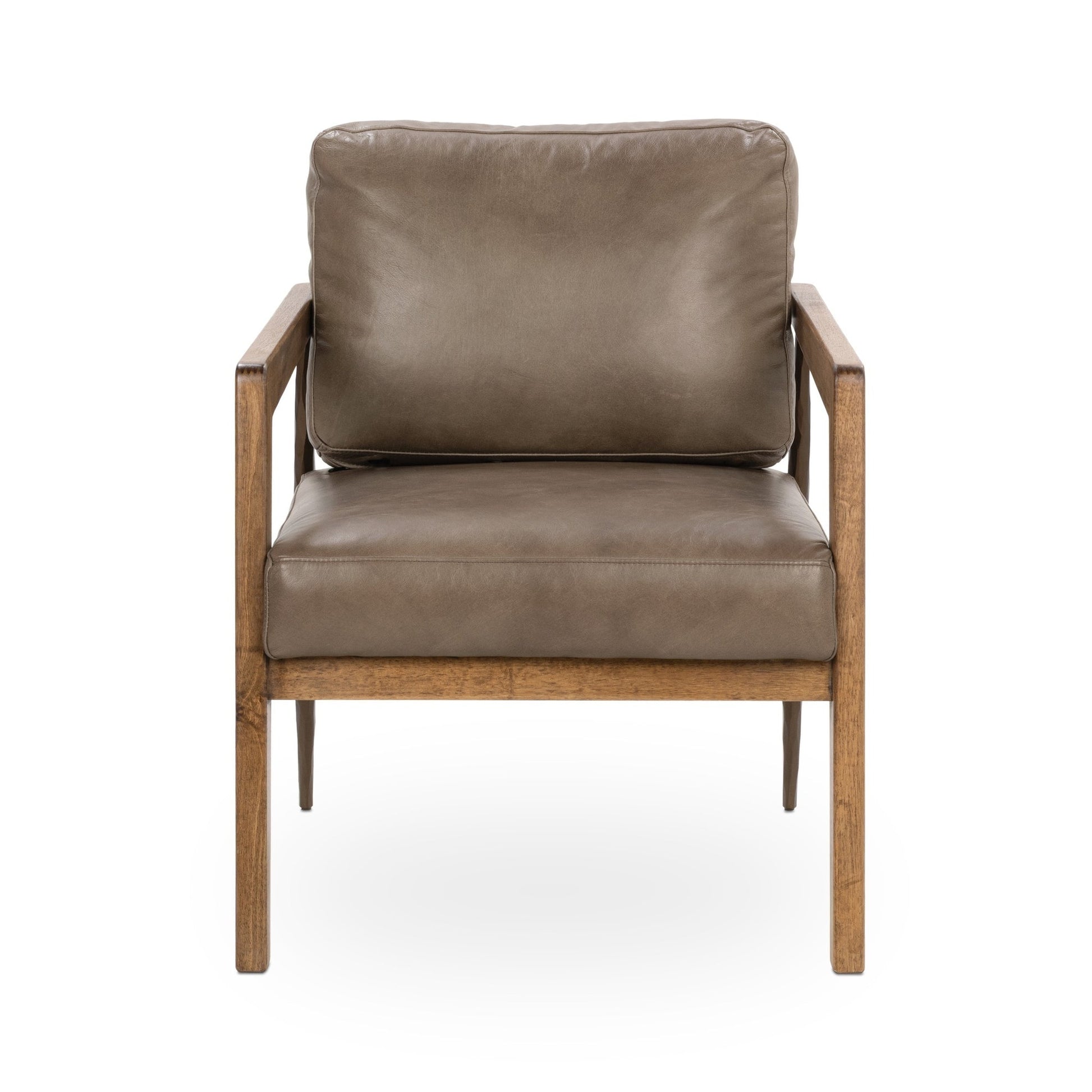 Truffle Brown Top Grain Leather Accent Chair Julia Accent Chair Collection