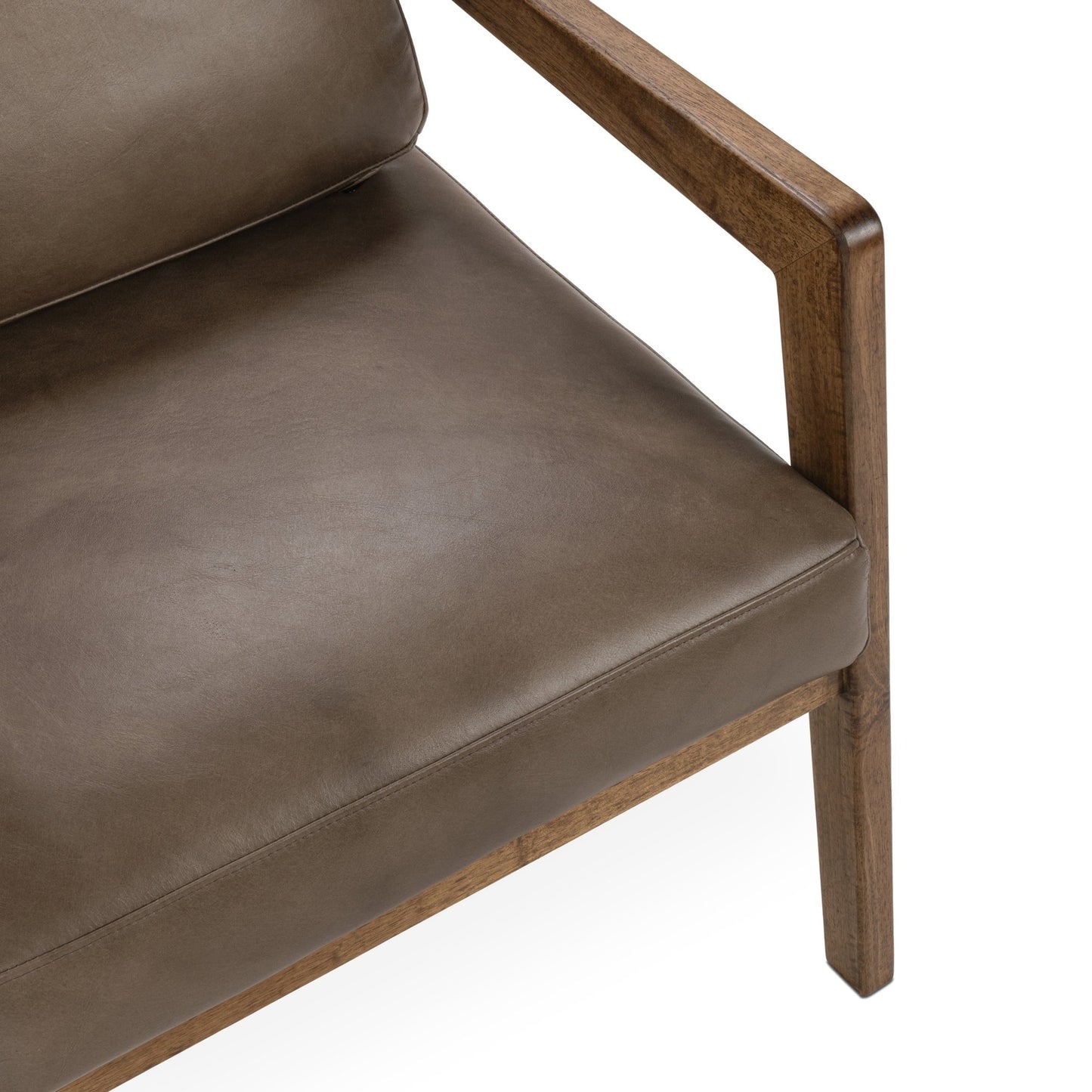 Truffle Brown Top Grain Leather Accent Chair Julia Accent Chair Collection