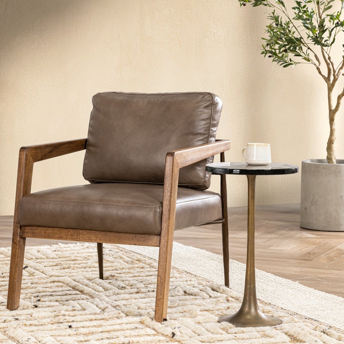 Julia Accent Chair Truffle Brown