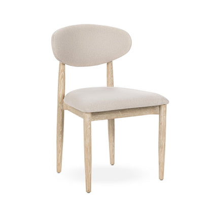 Cream Washed Oak Wood Dining Chair Tiber Dining Chair Set of 2 Collection
