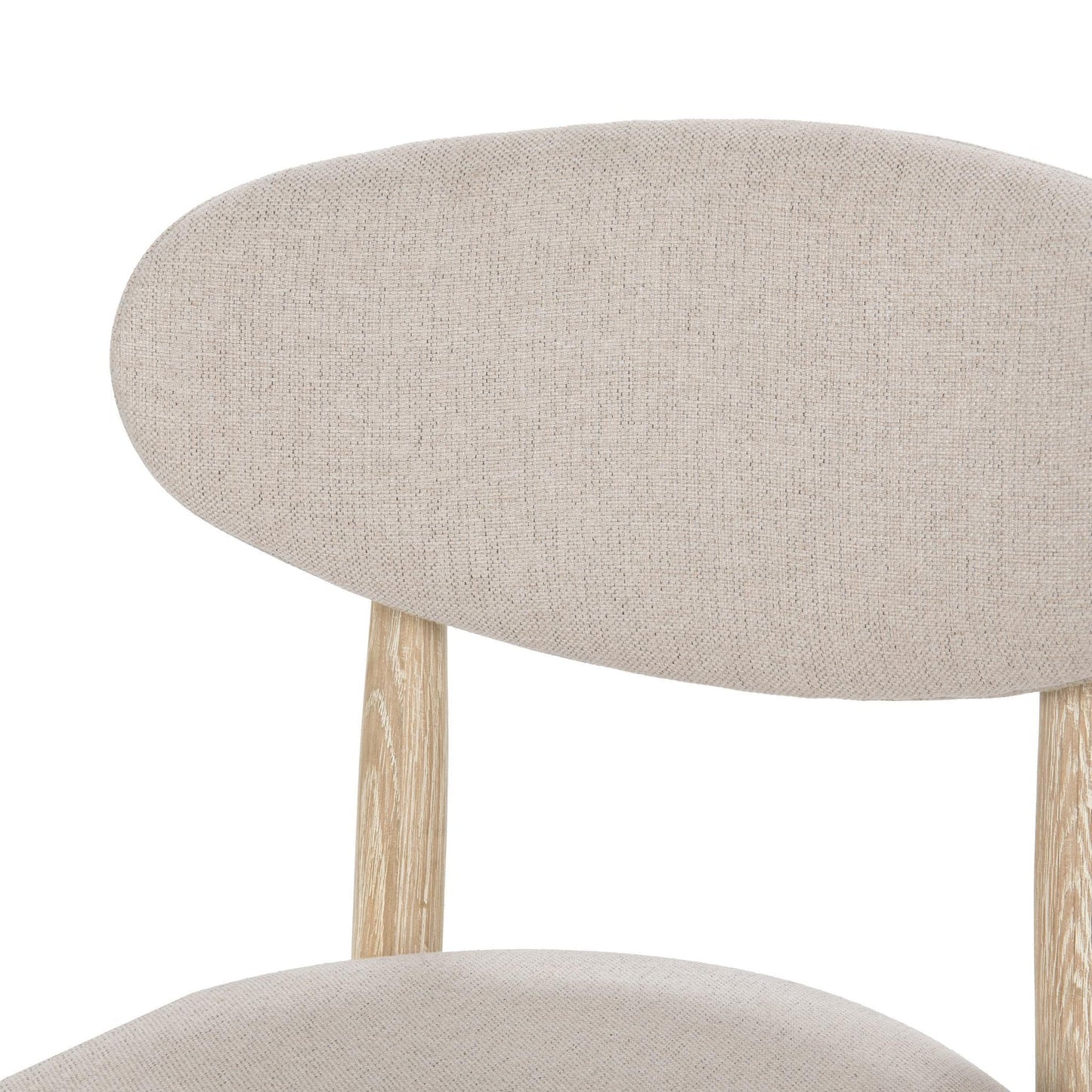 Cream Washed Oak Wood Dining Chair Tiber Dining Chair Set of 2 Collection