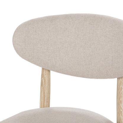 Cream Washed Oak Wood Dining Chair Tiber Dining Chair Set of 2 Collection