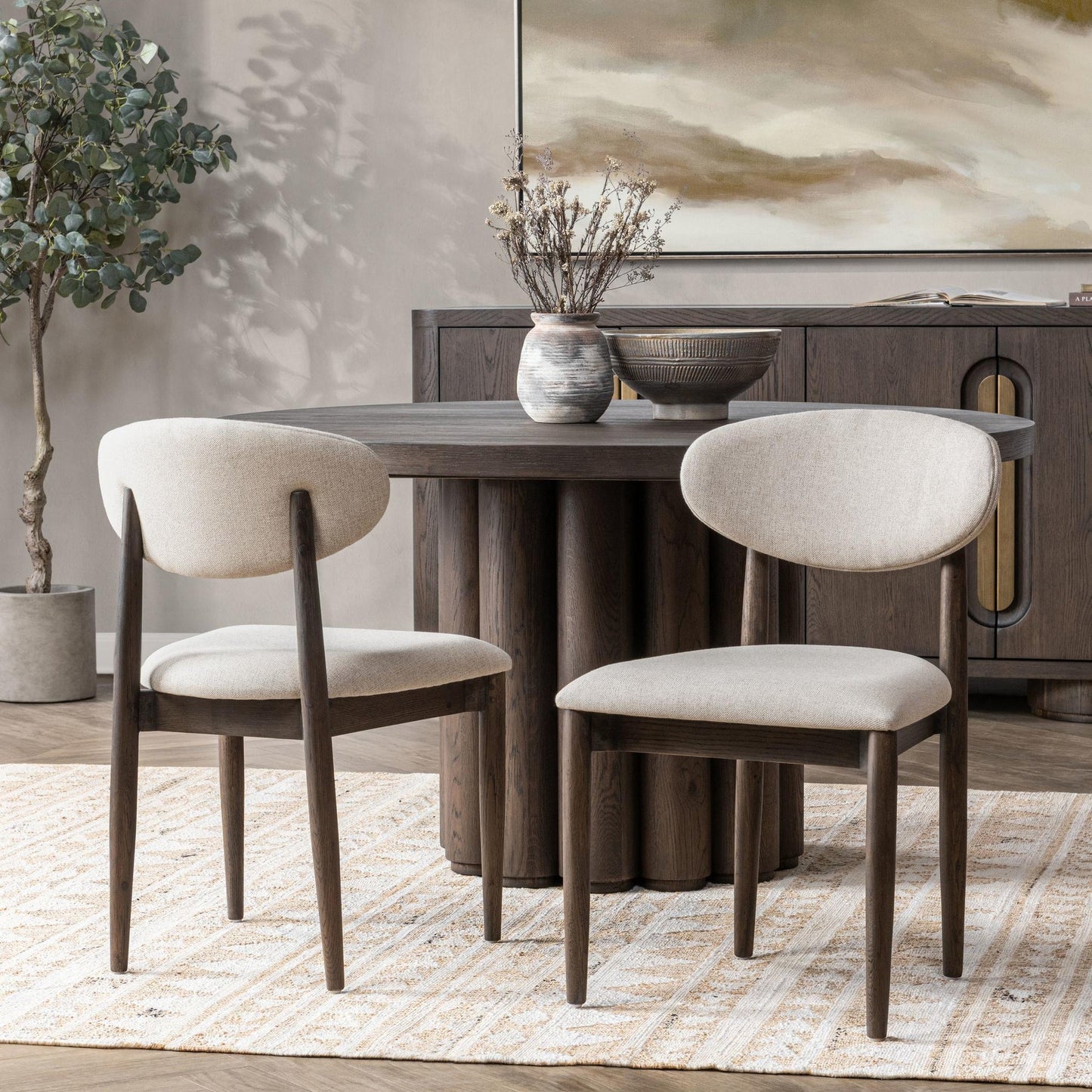 Toasted Brown Reclaimed Oak Dining Chair Tiber Dining Chair Set of 2 Collection