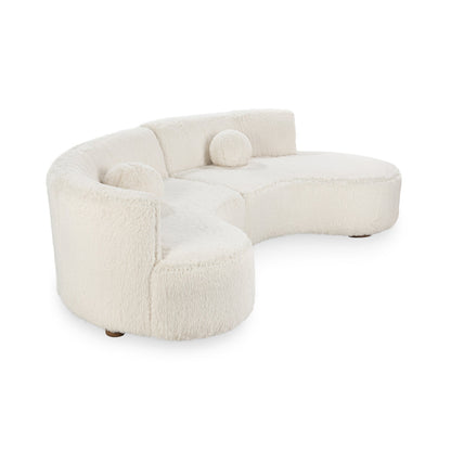 Vanilla 100% Polyester Sectional Octavia 2 Piece Sectional Collection