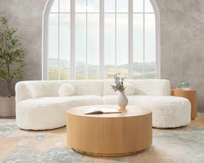 Vanilla 100% Polyester Sectional Octavia 2 Piece Sectional Collection