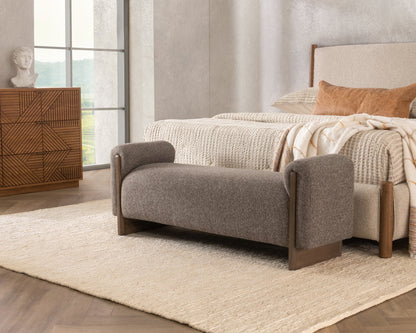 Bronzed Cocoa 100% Polyester Accent Benche Sierra Accent Bench Collection