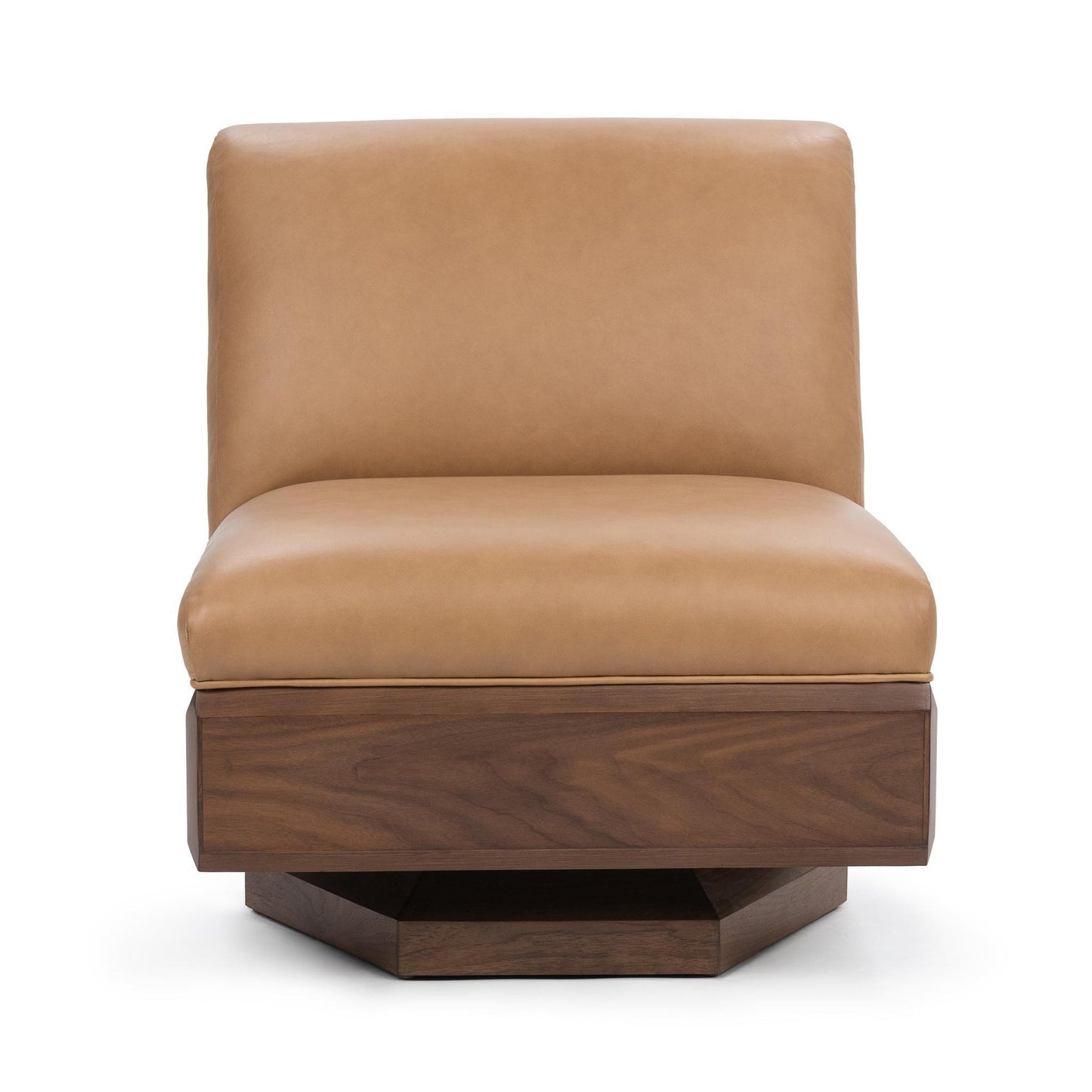 Tan Top Grain Leather Accent Chair Myla Swivel Chair Collection