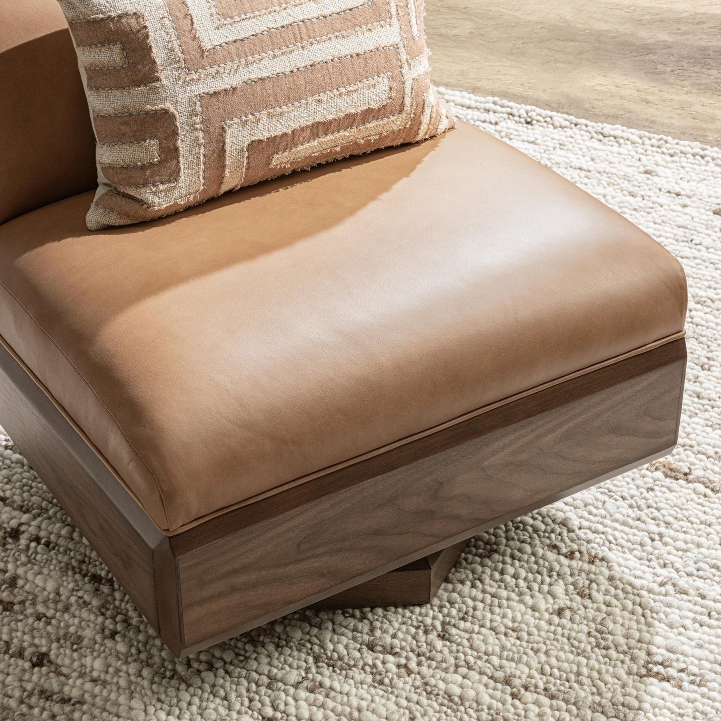 Tan Top Grain Leather Accent Chair Myla Swivel Chair Collection