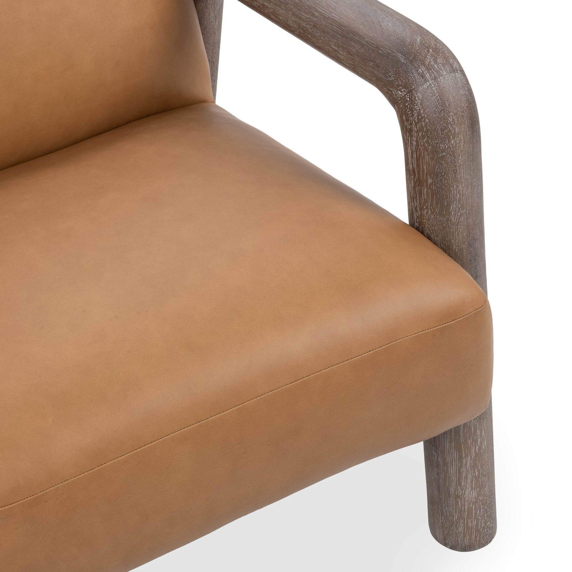Tan Top Grain Leather Accent Chair Reyna Accent Chair Collection