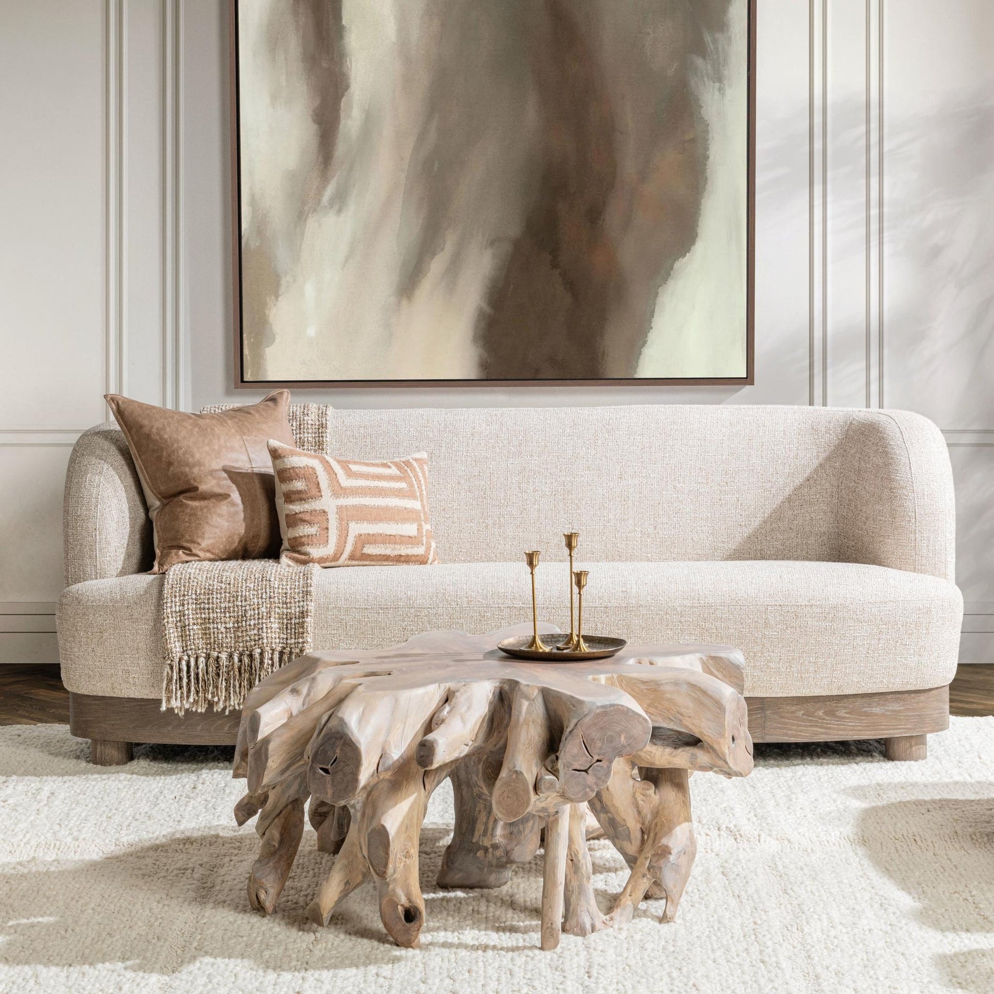 Latte 100% Polyester Sofa Meera Sofa Collection