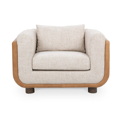 Latte Top Grain Leather Accent Chair Dania Accent Chair Collection